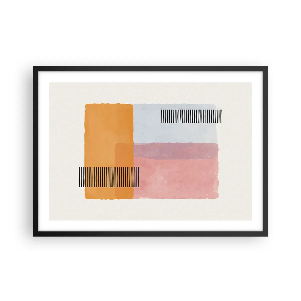 Plakat i sort ramme - Fra hjørne til hjørne - 70x50 cm