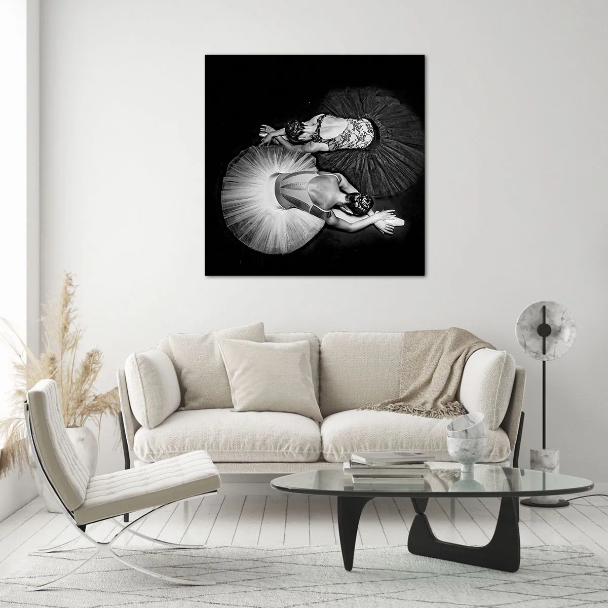 Billede på glas - Yin og yang - den perfekte balance - 60x60 cm