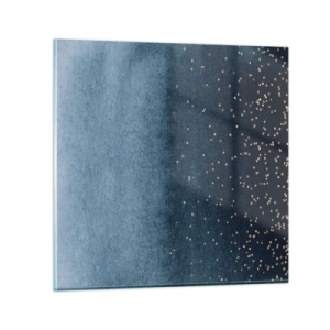 Billede på glas - Sammensætning - blå faser - 30x30 cm