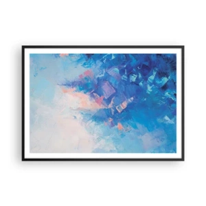 Plakat i sort ramme - Vinter abstraktion - 100x70 cm