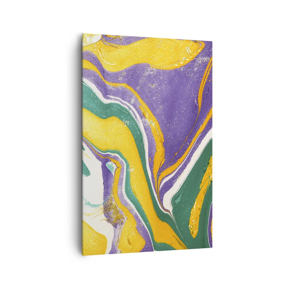 Lærredstryk - Billede på lærred - Bølger af farver - 80x120 cm