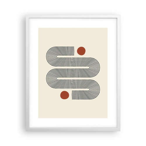 Plakat i hvid ramme - Fra start til slut - 40x50 cm