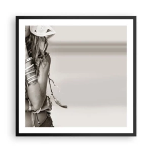 Plakat i sort ramme - Som en pige - 60x60 cm