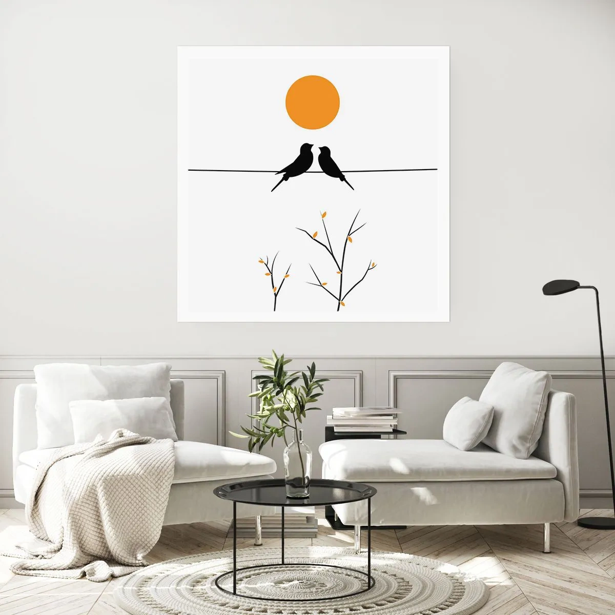 Plakat - Nattergal - 50x50 cm