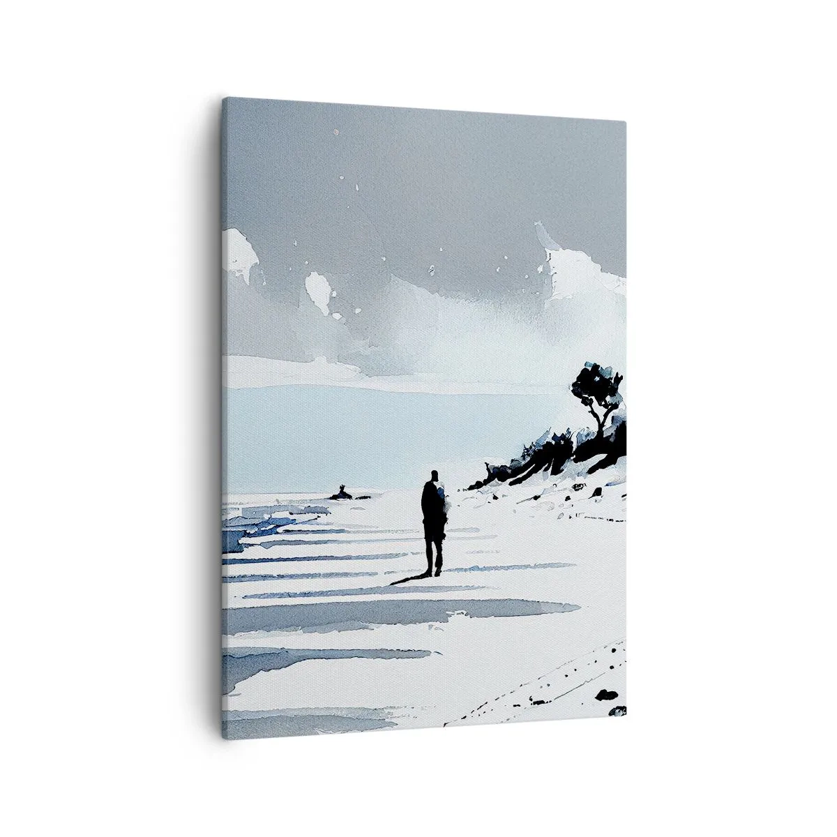 Lærredstryk - Billede på lærred - Alene - 50x70 cm