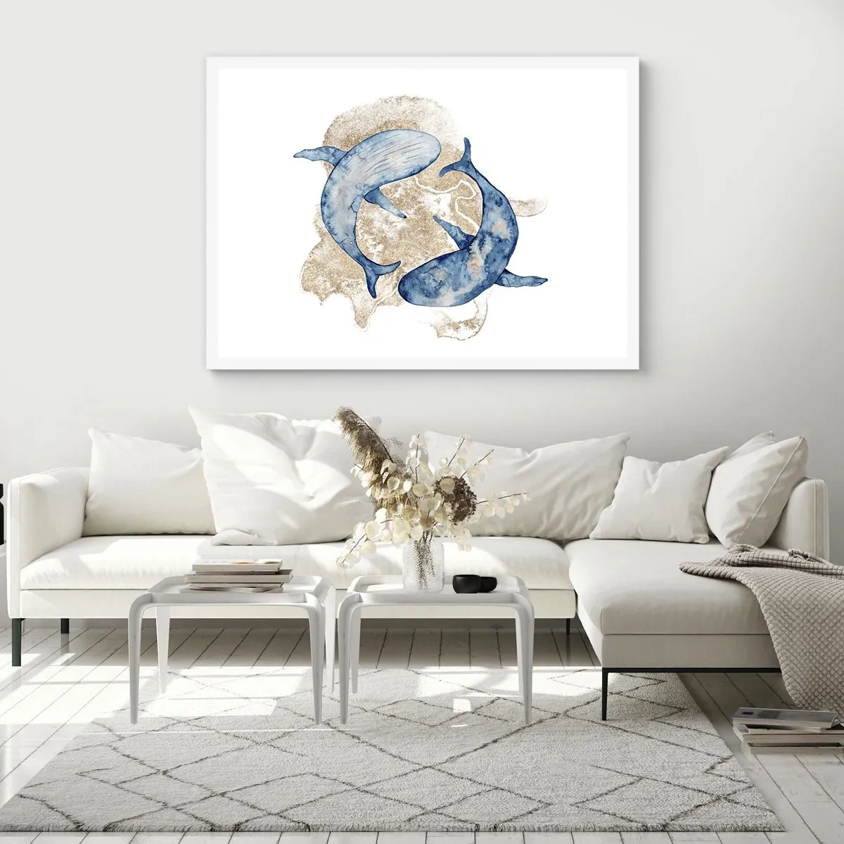 Plakat i hvid ramme - Venskab eller kærlighed? - 100x70 cm