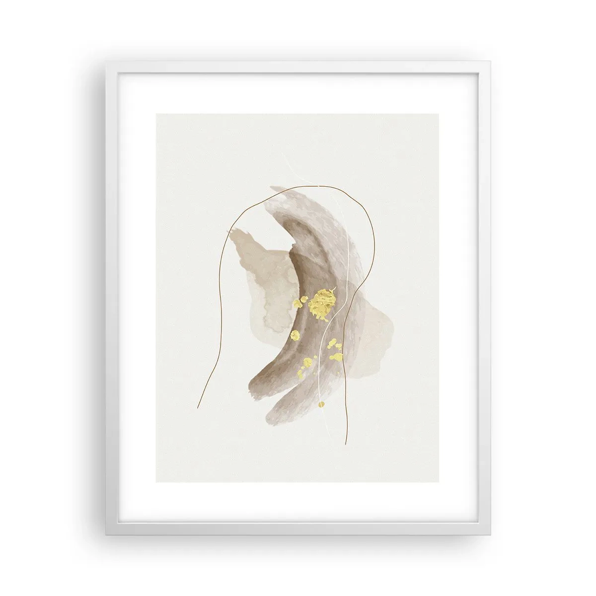 Plakat i hvid ramme - Mødt i rummet - 40x50 cm