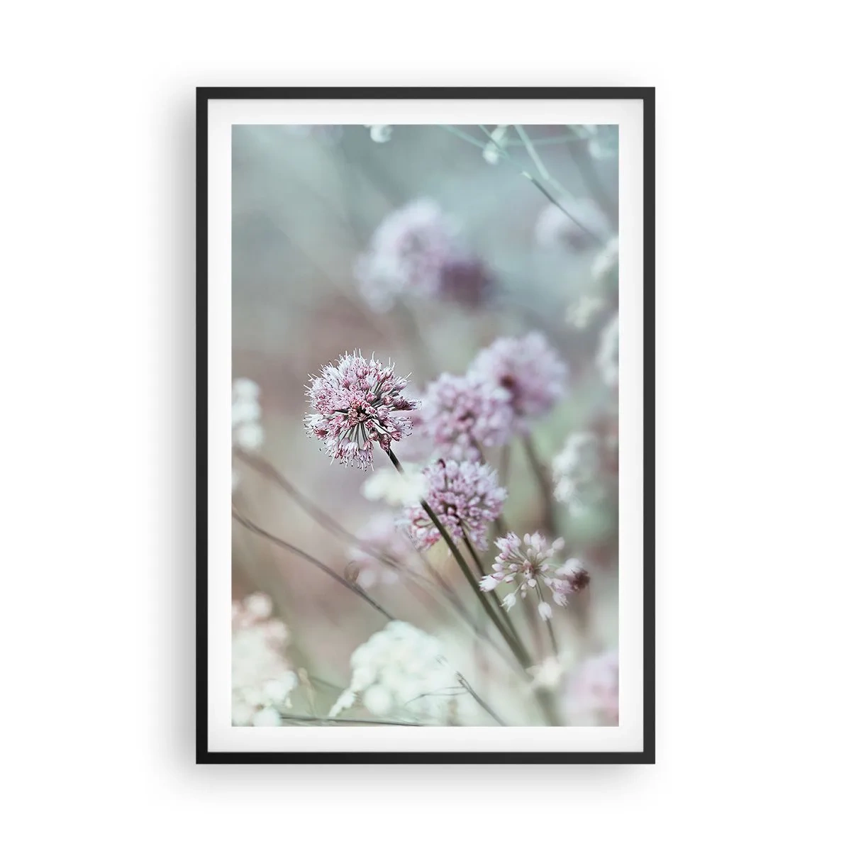 Plakat i sort ramme - Søde filigranurter - 61x91 cm