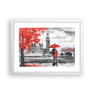 Plakat i hvid ramme - Forelsket i London - 40x30 cm