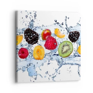 Lærredstryk - Billede på lærred - Hav det sjovt med os - 30x30 cm