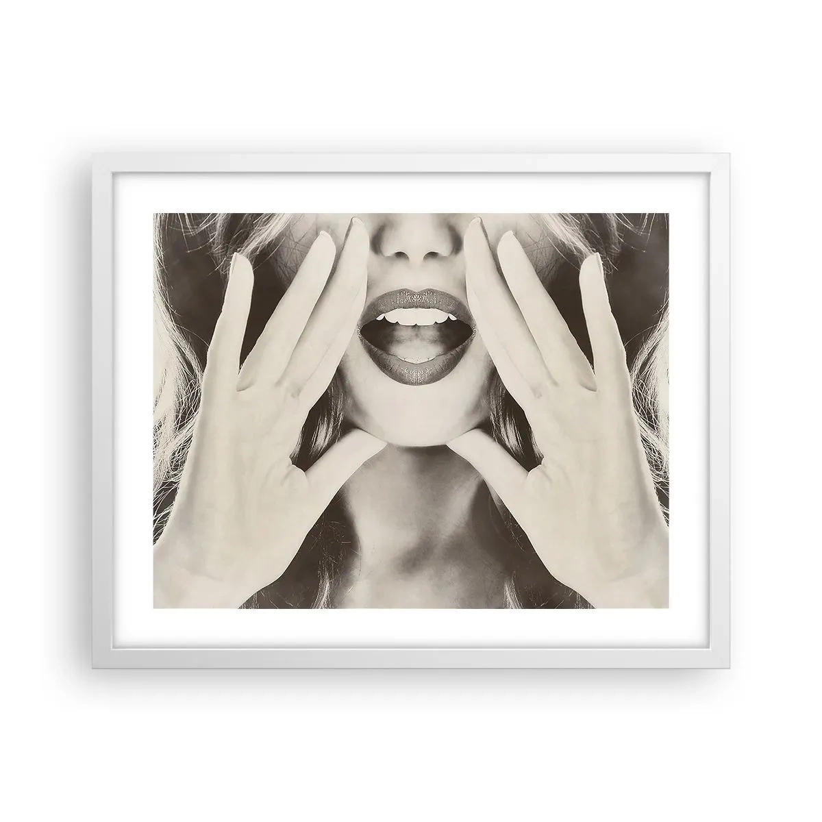 Plakat i hvid ramme - Jeg er på vej! - 50x40 cm