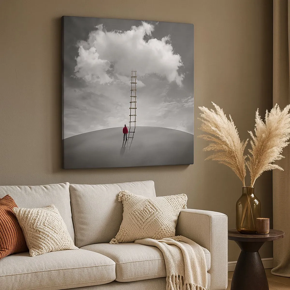 Lærredstryk - Billede på lærred - Alt er muligt - 30x30 cm