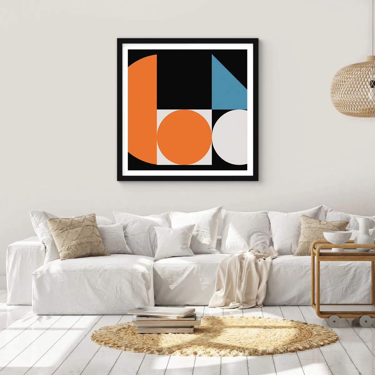 Plakat i sort ramme - System til figurer - 40x40 cm