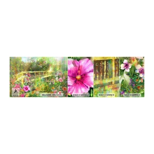 Fototapet Prøve Standard Eco - Bro af forårets suk - Landskab, Blomster, Have - 100x30 cm