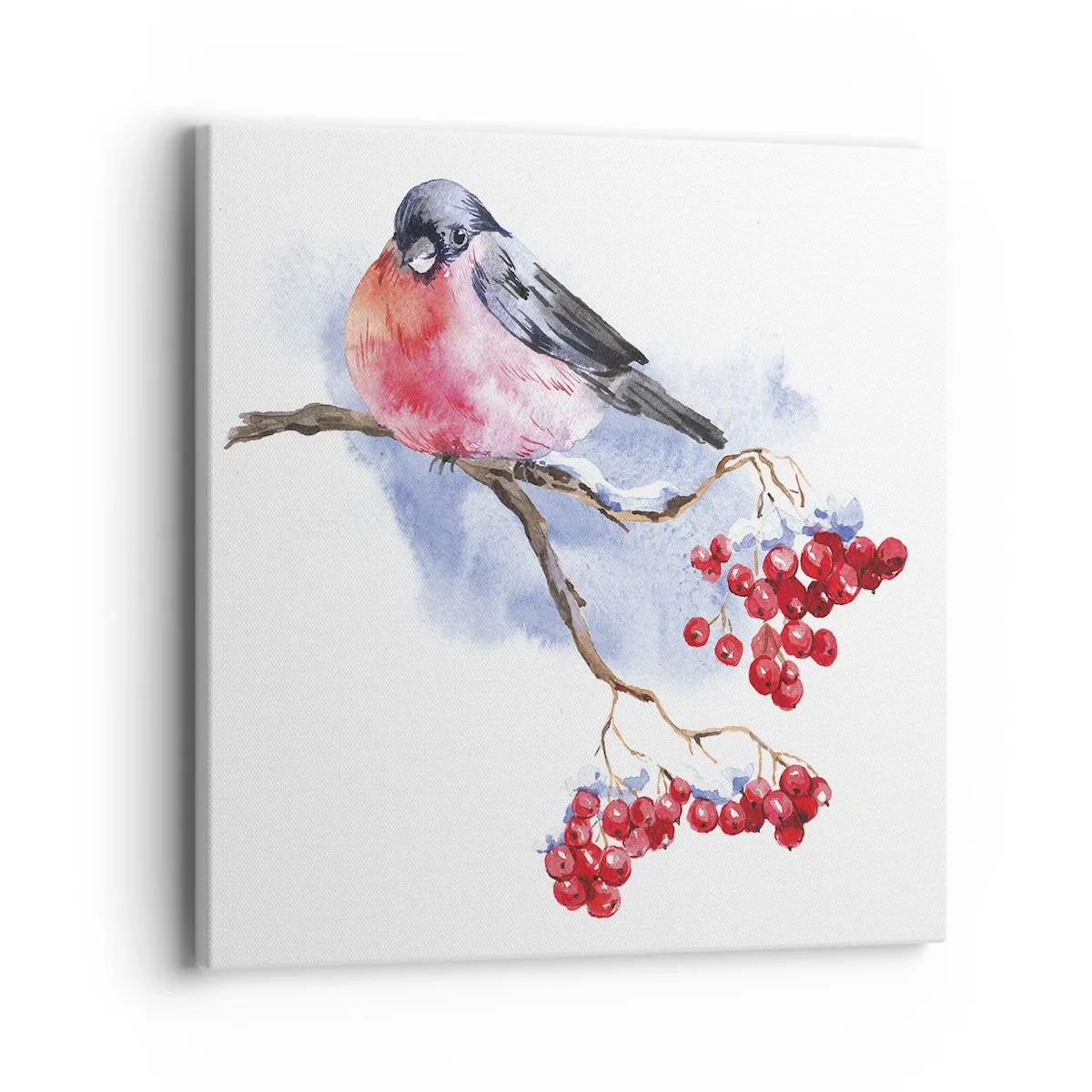 Lærredstryk - Billede på lærred - Vinter i farver - 40x40 cm