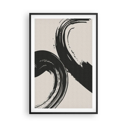 Plakat i sort ramme - Fejende og cirkulær - 61x91 cm