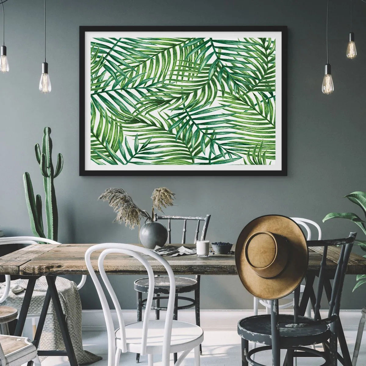 Plakat i sort ramme - Under det grønne baldakin - 50x40 cm