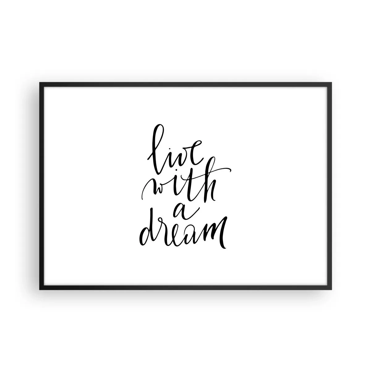 Plakat i sort ramme - Of course - 100x70 cm