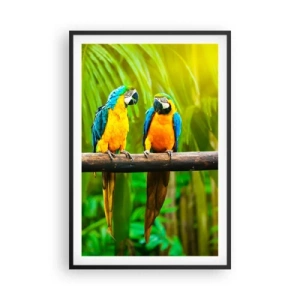 Plakat i sort ramme - Og har du hørt, at hun...? - 61x91 cm