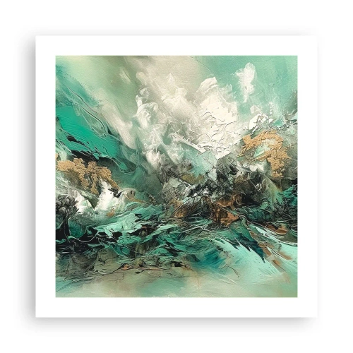 Plakat - Smaragdsort byld - 50x50 cm