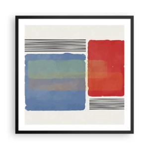 Plakat i sort ramme - Geometriens ånd og bogstav - 60x60 cm