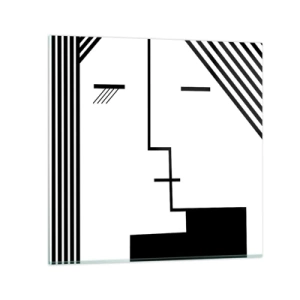 Billede på glas - Bare et kys - 70x70 cm