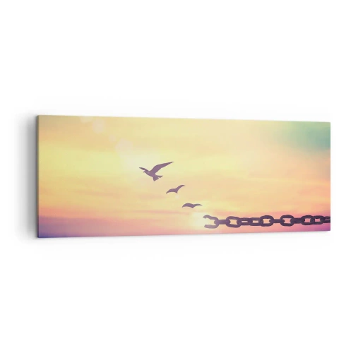 Lærredstryk - Billede på lærred - Sejr for frihed - 140x50 cm