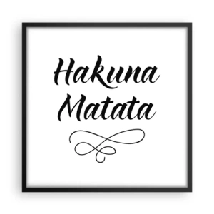 Plakat i sort ramme - Bedste råd - 50x50 cm