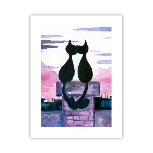 Plakat - Rendez-vous under månen - 30x40 cm