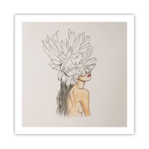 Plakat - Skønhed kronet - 60x60 cm