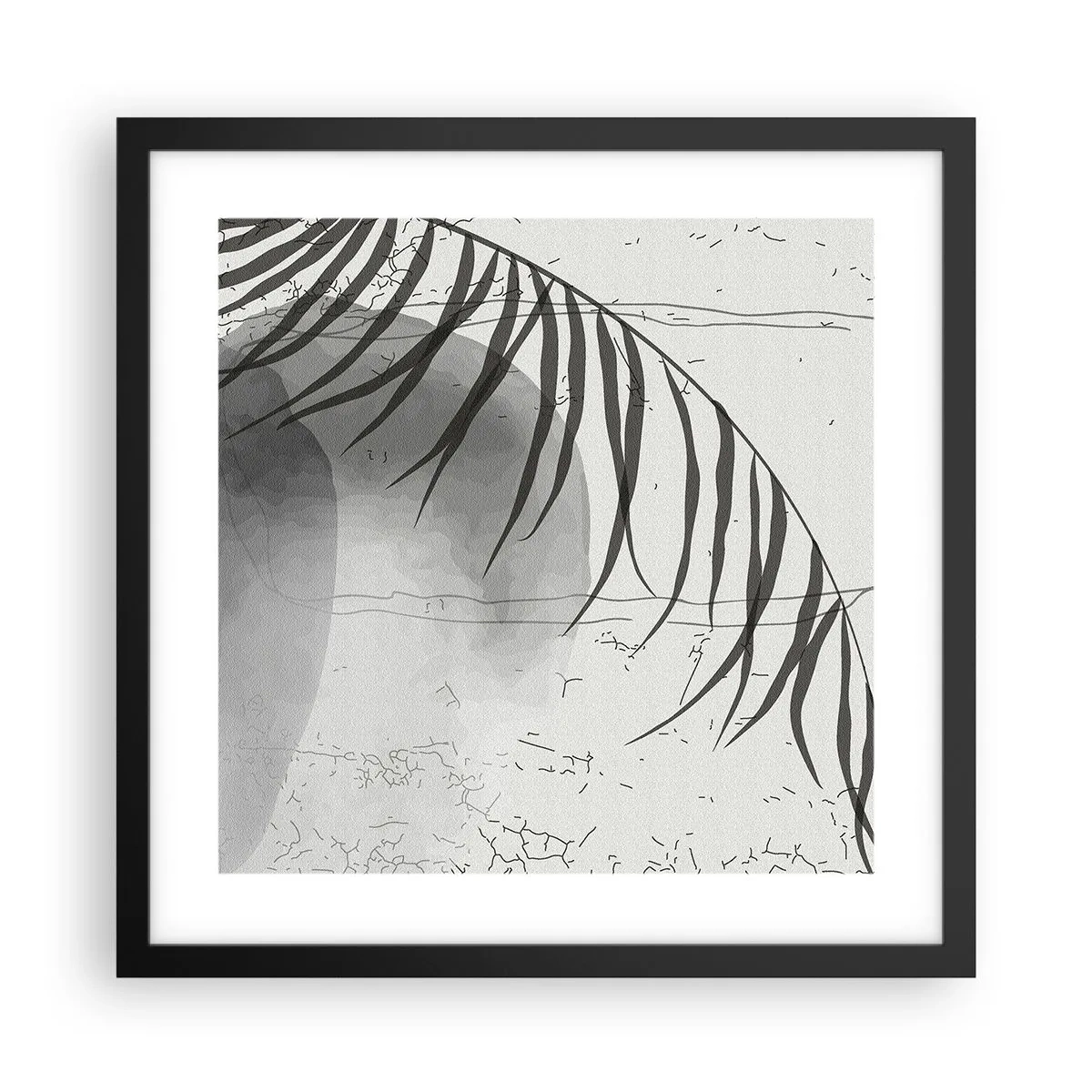 Plakat i sort ramme - Den subtile eksotisme i naturen - 40x40 cm