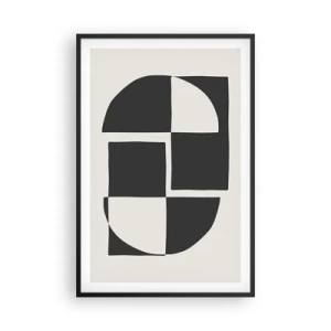 Plakat i sort ramme - Antitese - syntese - 61x91 cm