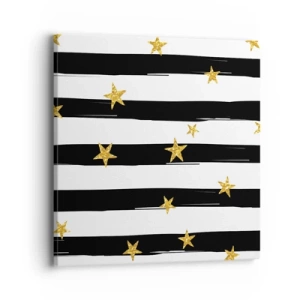 Lærredstryk - Billede på lærred - Vi blev alle født under en heldig stjerne - 40x40 cm