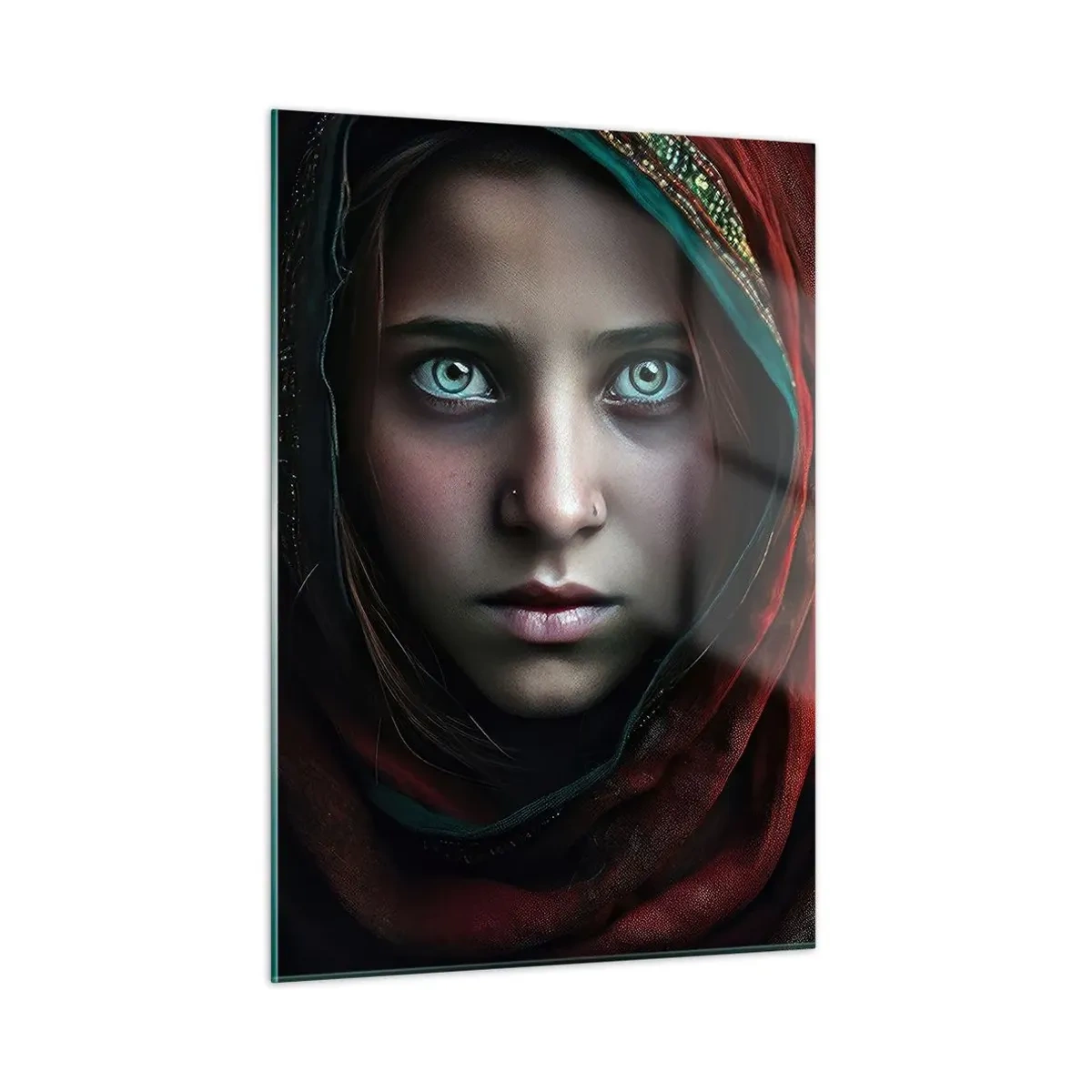 Billede på glas - Østens prinsesse - 50x70 cm