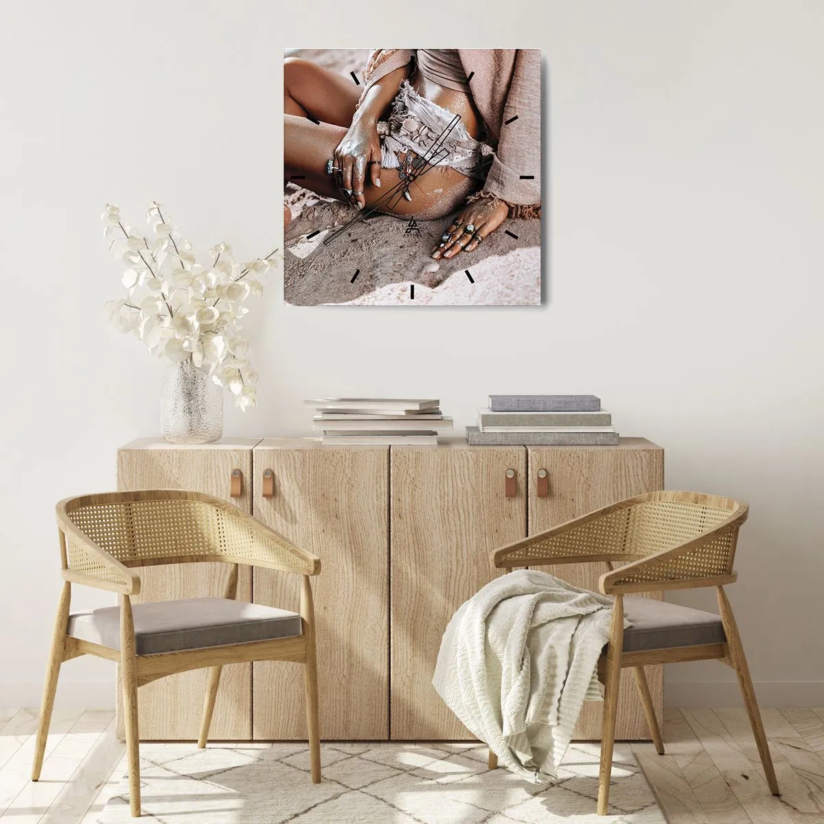 Vægur, Uret - Kastet ud af bølgerne? - 40x40 cm