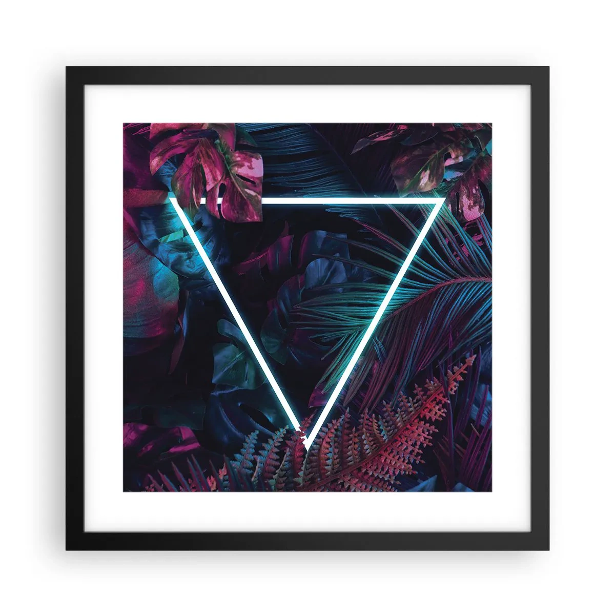 Plakat i sort ramme - Have i disco-stil - 40x40 cm