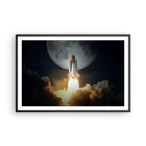 Plakat i sort ramme - Begyndelsen på et overjordisk eventyr - 91x61 cm