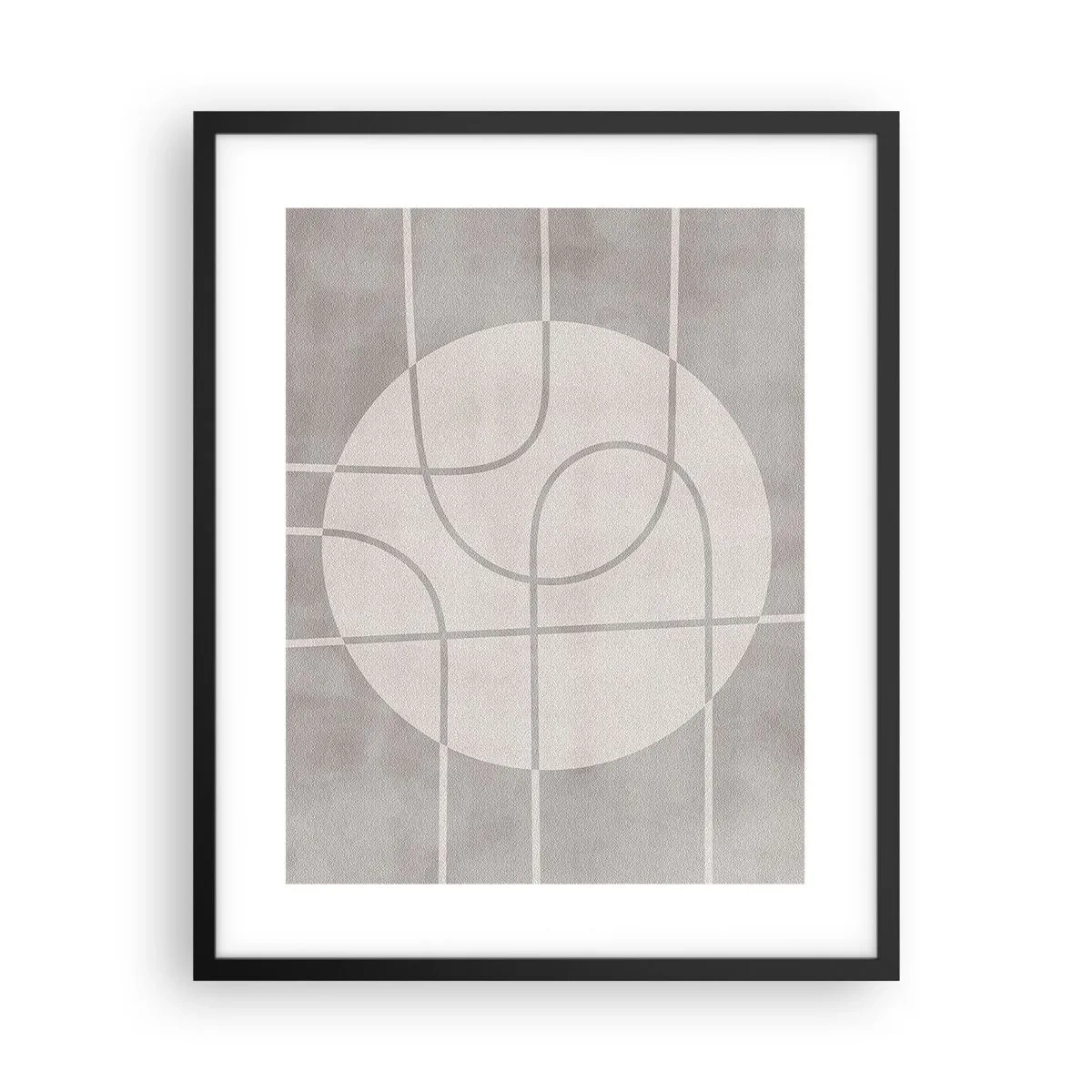 Plakat i sort ramme - Cirkulær og lige frem - 40x50 cm