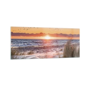 Billede på glas - Vandret landskab - 100x40 cm