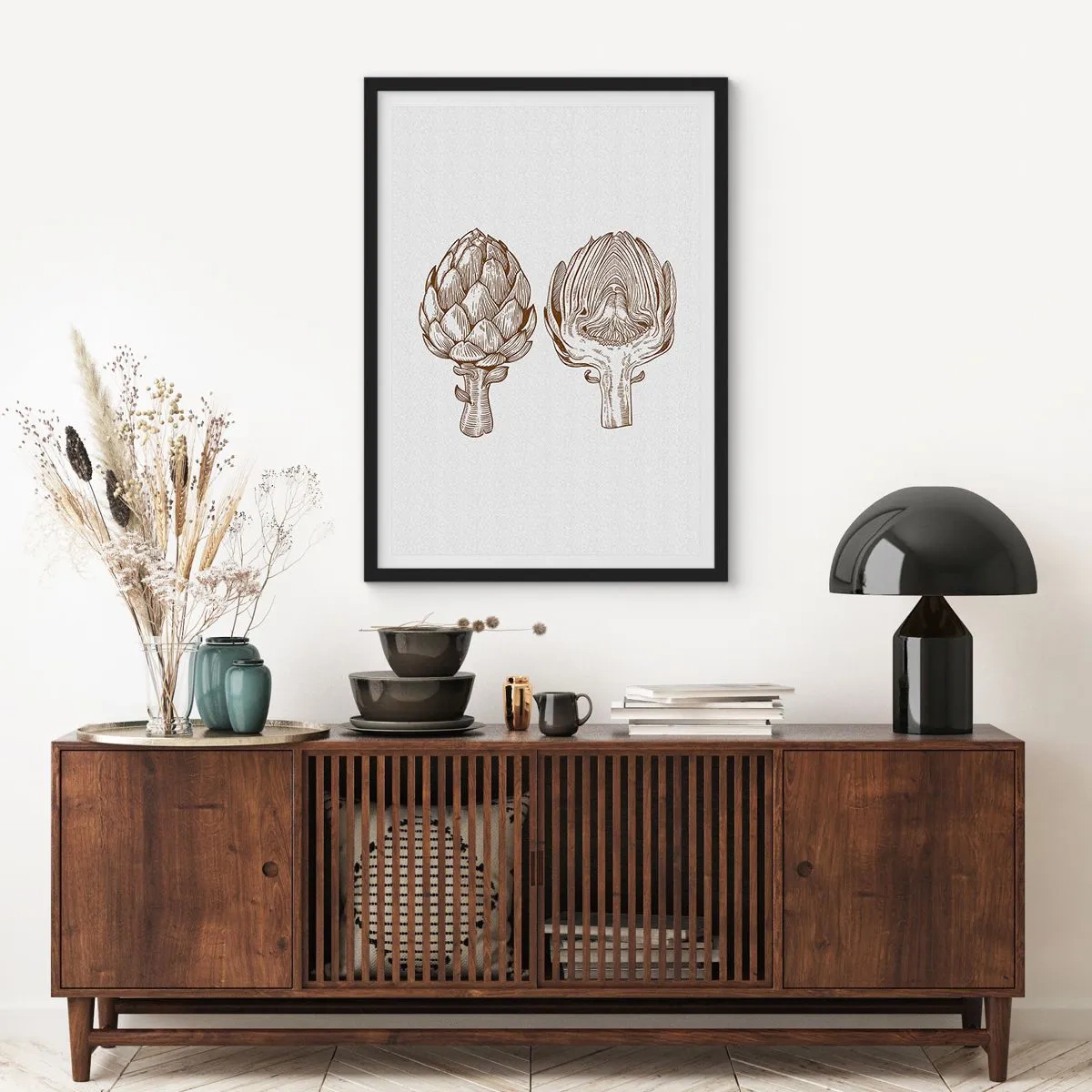 Plakat i sort ramme - Lektion i anatomi - 30x40 cm