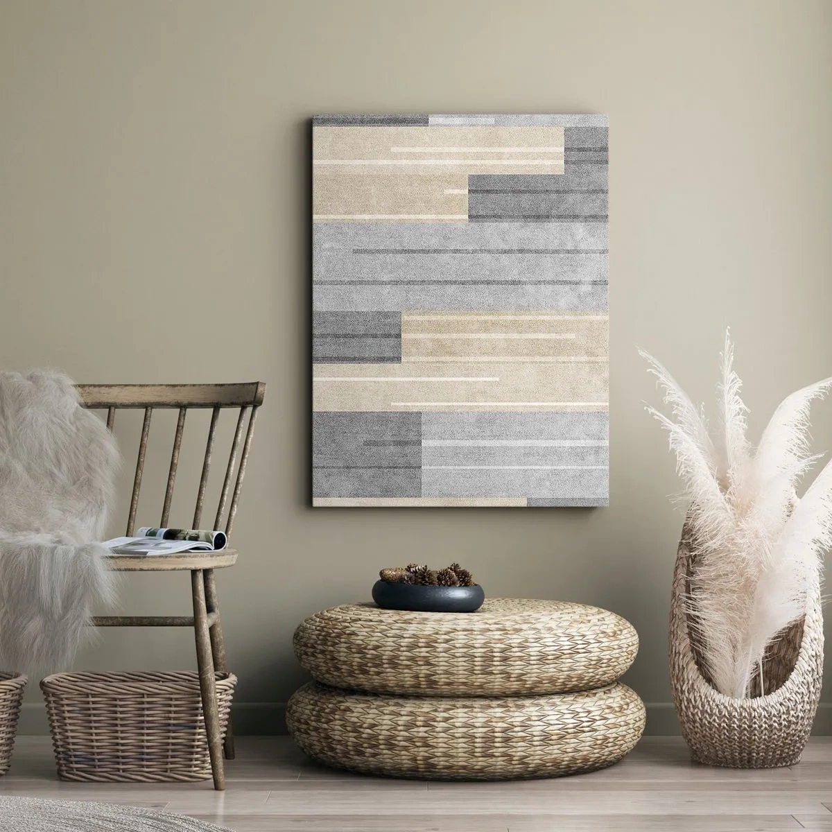 Lærredstryk - Billede på lærred - Komposition: hold den lodret - 50x70 cm