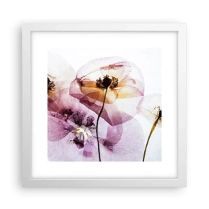 Plakat i hvid ramme - Blomsterlegeme dias - 30x30 cm
