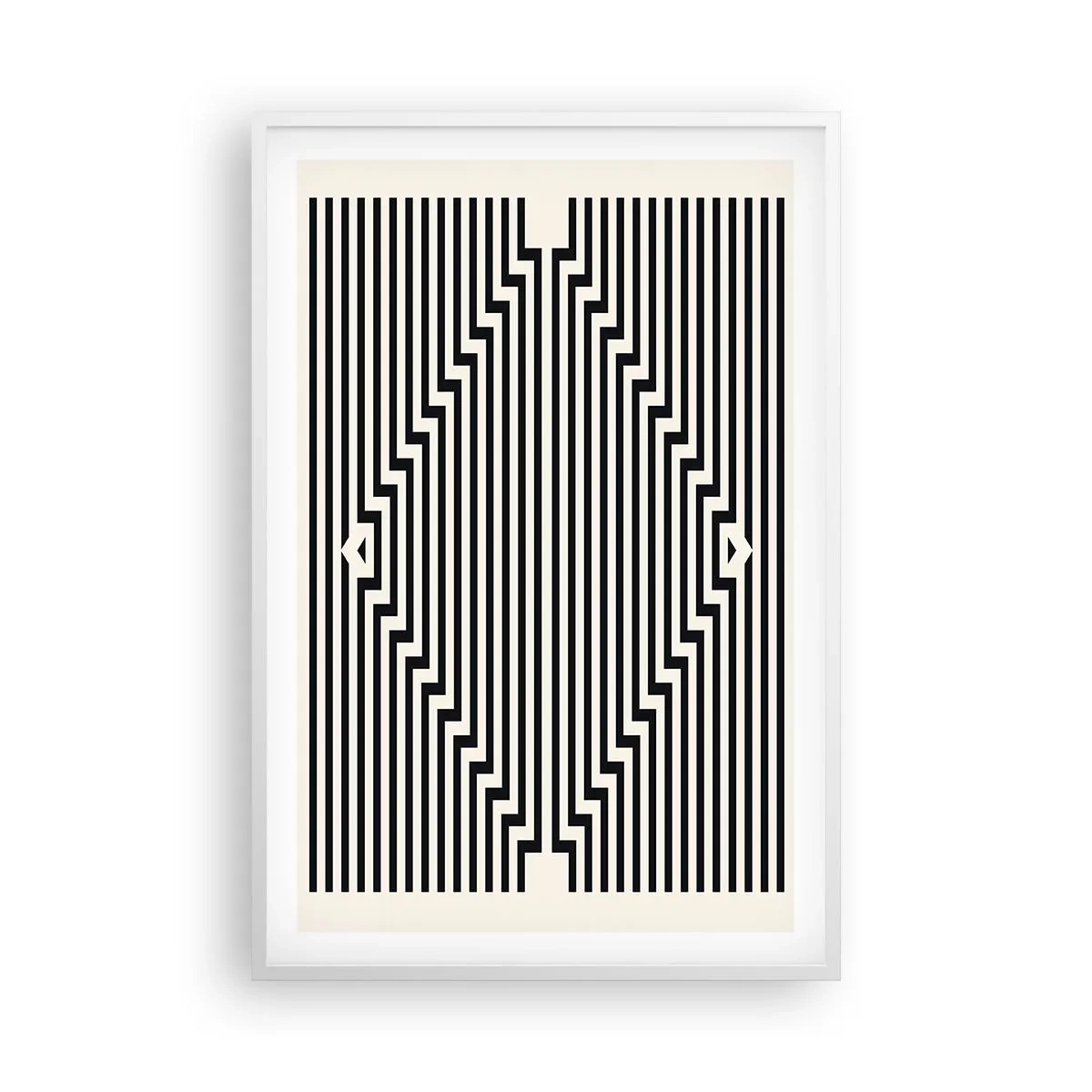 Plakat i hvid ramme - Geometrisk illusion - 61x91 cm