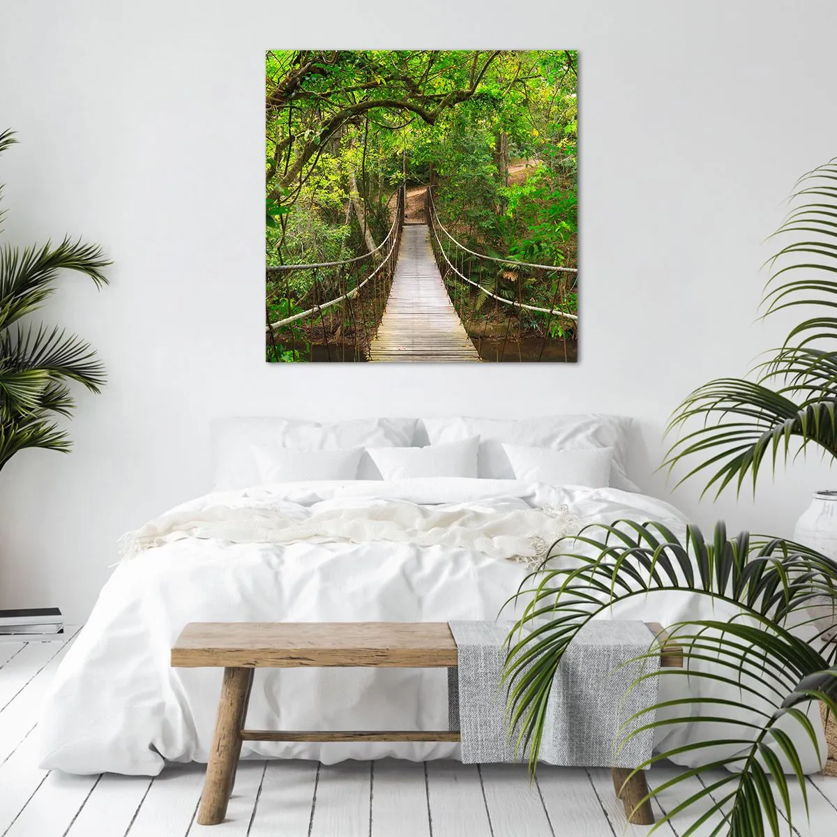 Lærredstryk - Billede på lærred - Fordi der vokser en slyngplante i haven - 60x60 cm