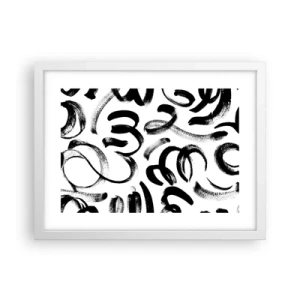 Plakat i hvid ramme - I sort og hvidt - 40x30 cm