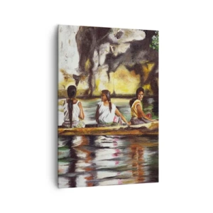 Lærredstryk - Billede på lærred - I et polynesisk paradis - 70x100 cm