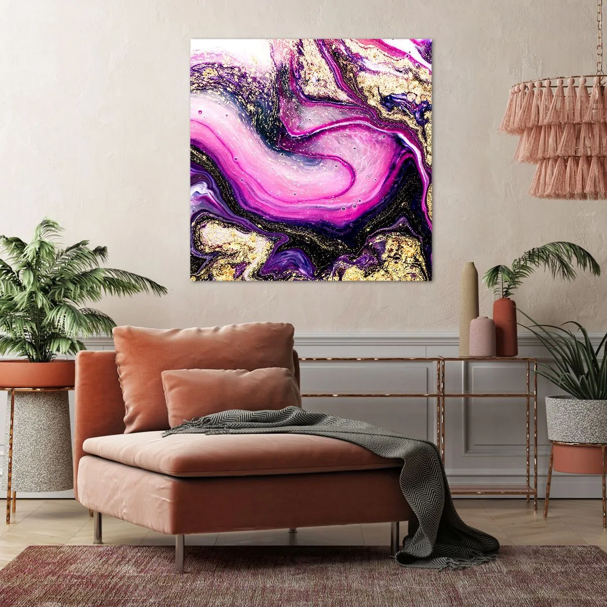 Lærredstryk - Billede på lærred - Et øjeblik bag kulisserne - 70x70 cm