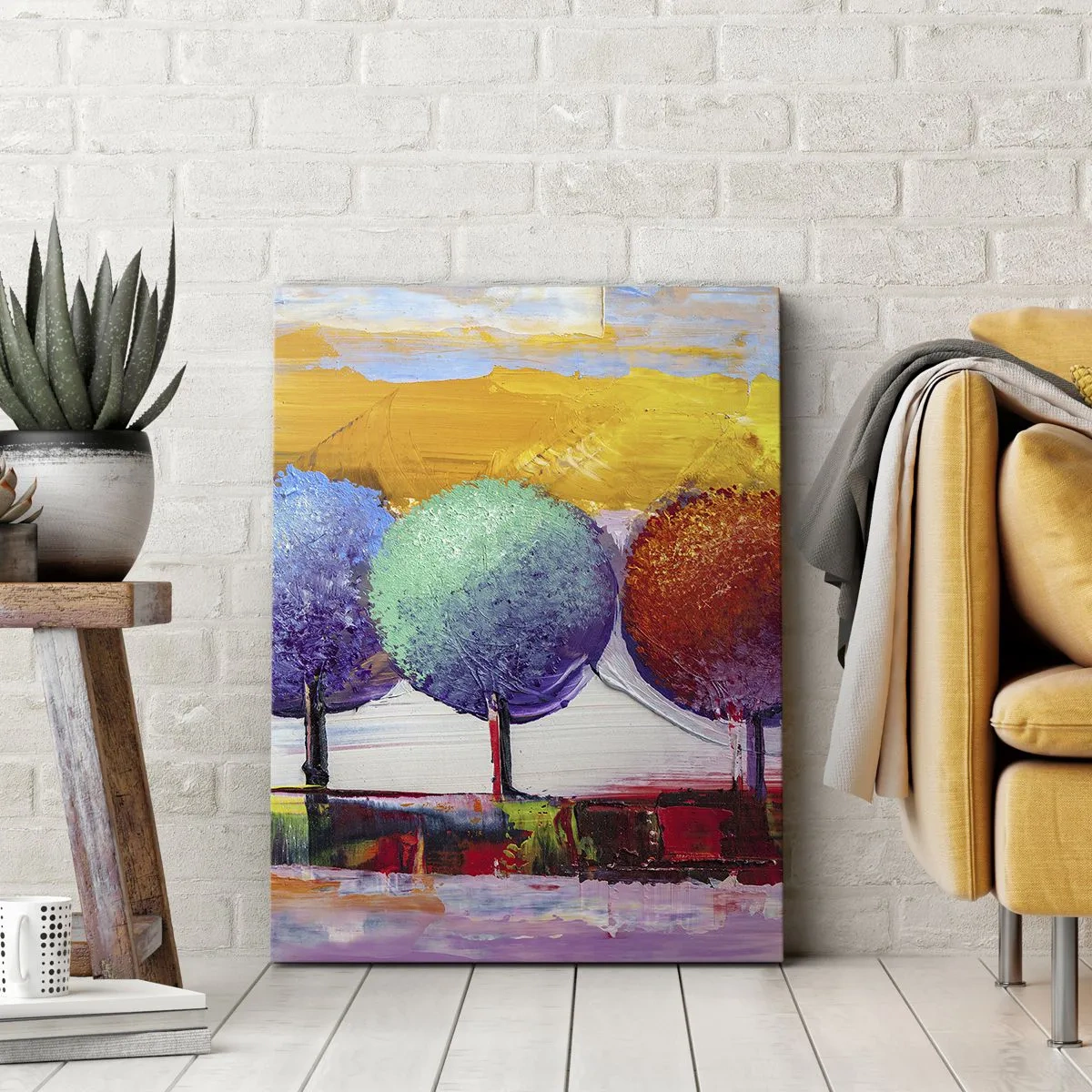 Lærredstryk - Billede på lærred - Tredje gang er lykkens gang - 50x70 cm