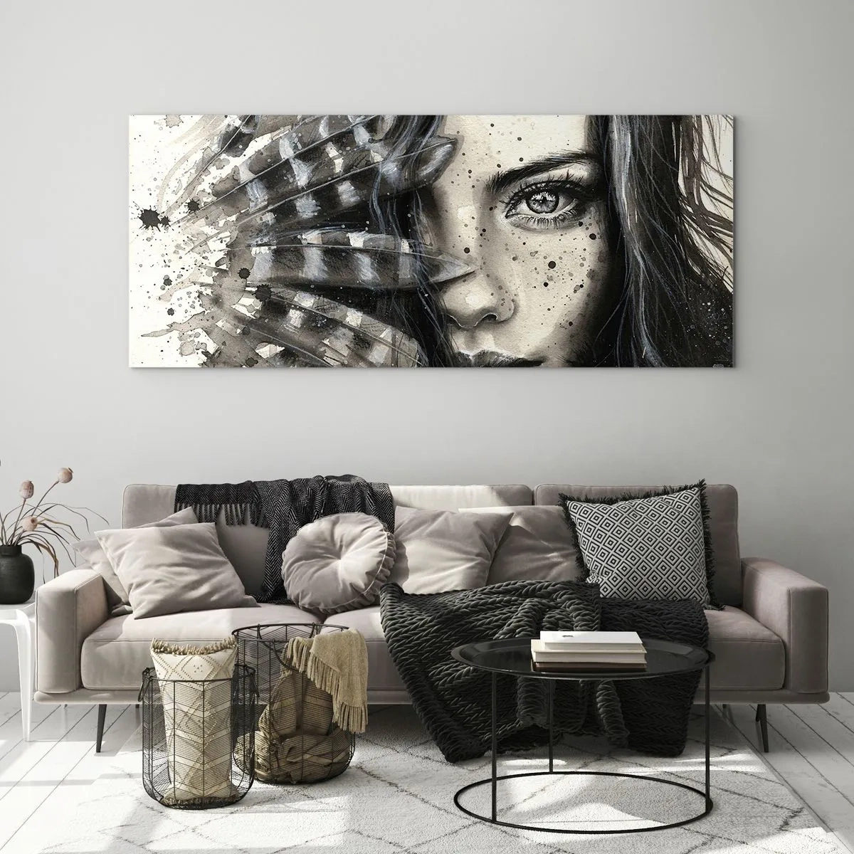 Billede på glas - Vild skønhed - 100x40 cm