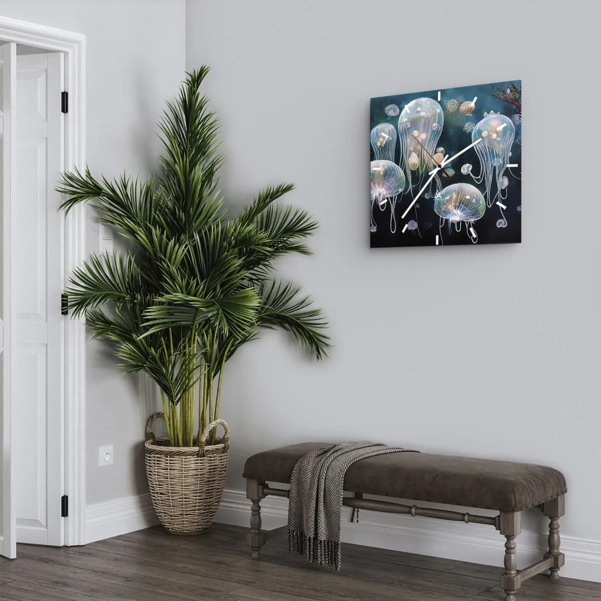 Vægur, Uret - Undervandsbold - 30x30 cm